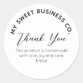 Zakelijk product Witte ronde Sticker (Voorkant)