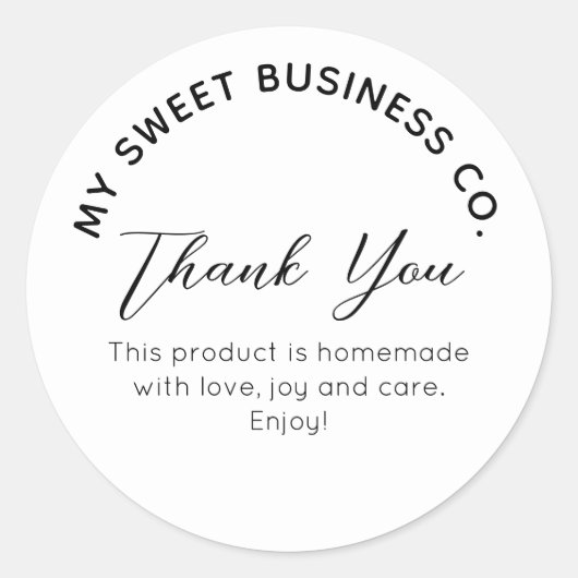 Zakelijk product Witte ronde Sticker (Voorkant)