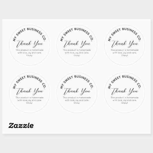 Zakelijk product Witte ronde Sticker (Vel)