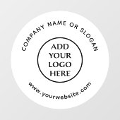 Zakelijk professioneel bedrijfslogo hier raamsticker (Vel)