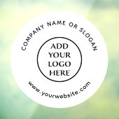 Zakelijk professioneel bedrijfslogo hier raamsticker (Vel 3)