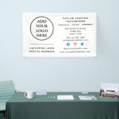 Zakelijk professioneel bedrijfslogo op sociale med spandoek (Beurs)
