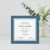 Zakelijk professioneel diner | Blauw Geometrisch Kaart (Staand voorkant)