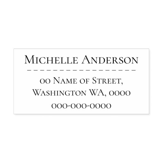 Zakelijk professioneel eenvoudig adres zelfinktende stempel (Design)