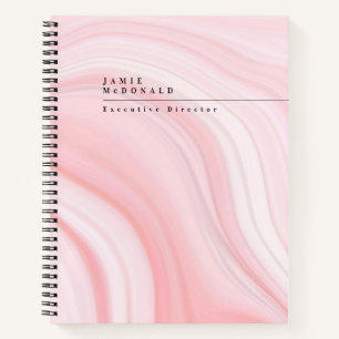 Zakelijk professioneel modern roze marmerpatroon notitieboek