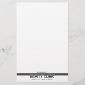 Zakelijk, Professioneel Zwart Stationery Briefpapier (Voorkant)