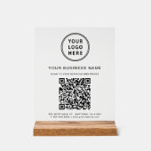 Zakelijk QR-code logo helder Acryl Bord (Voorkant)