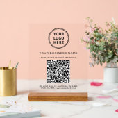 Zakelijk QR-code logo helder Acryl Bord (Huwelijk)