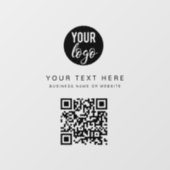 Zakelijk QR-code Logo Minimalistisch Raamsticker (Vel)