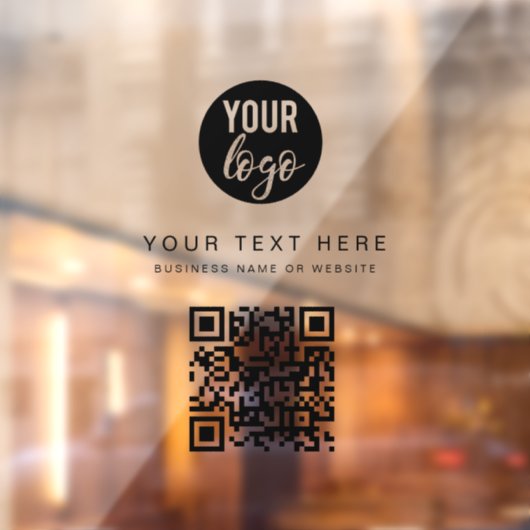 Zakelijk QR-code Logo Minimalistisch Raamsticker (Vel 2)