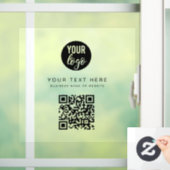 Zakelijk QR-code Logo Minimalistisch Raamsticker (Huis)