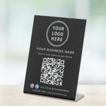 Zakelijk QR Code Logo Sociale Media Zwart