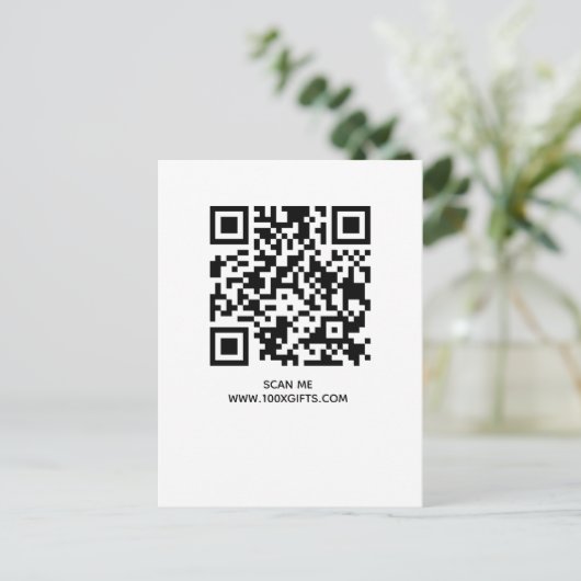 ZAKELIJK QR-CODETEKEN - GRATIS GENERATOR GEBRUIKEN BRIEFKAART (Staand voorkant)