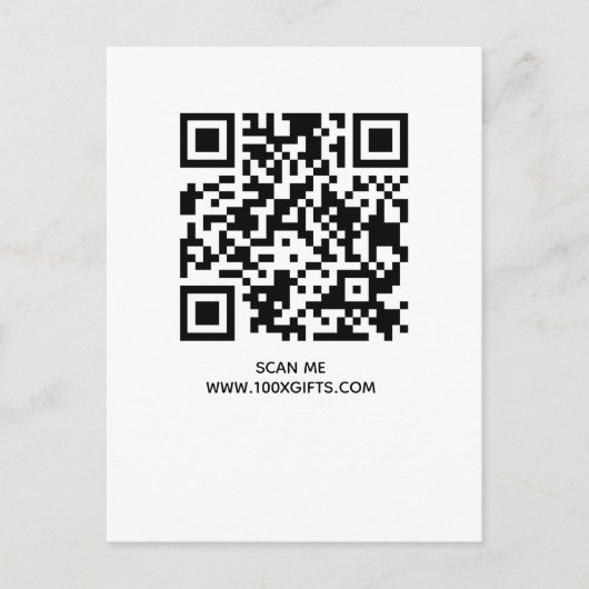 ZAKELIJK QR-CODETEKEN - GRATIS GENERATOR GEBRUIKEN BRIEFKAART (Voorkant)