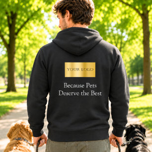 Zakelijk Rechthoekig Logo Hondenuitlater Werkkledi Hoodie
