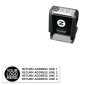 Zakelijk retouradres met Logo Custom Self-inki Zelfinktende Stempel (In situ)