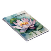 Zakelijk Roze Lotus Bloem Notitieboek (Rechterzijde)
