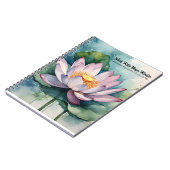 Zakelijk Roze Lotus Bloem Notitieboek (Linkerzijde)