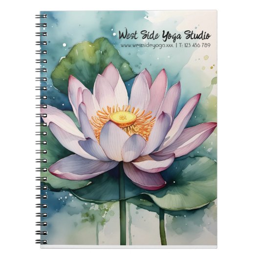 Zakelijk Roze Lotus Bloem Notitieboek (Voorkant)