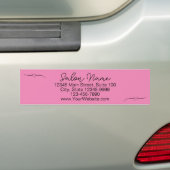 Zakelijk Roze & Zwarte Naam Handgeschreven Script Bumpersticker (Op auto)