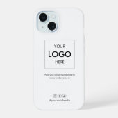 Zakelijk Social Media Wit iPhone 15 Hoesje (Achterkant)