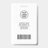 Zakelijk streepjescode ID kaart Logo Foto Personee Badge (Achterkant)