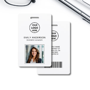 Zakelijk streepjescode ID kaart Logo Foto Personee Badge