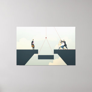 Zakelijk teamwork canvas afdruk