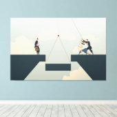 Zakelijk teamwork canvas afdruk (Insitu (Houten vloer))