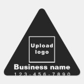 Zakelijk telefoonnummer op Black Triangle Sticker (Voorkant)