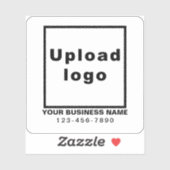 Zakelijk telefoonnummer op White Square Vinyl Sticker (Vel)