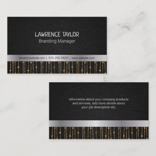 Zakelijk | Uitvoerend | Modern Stijlvol Visitekaartje (Voorkant / Achterkant)