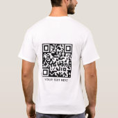 Zakelijk Uw Logo Hier QR Code & Tekst Promotie T-shirt (Achterkant)