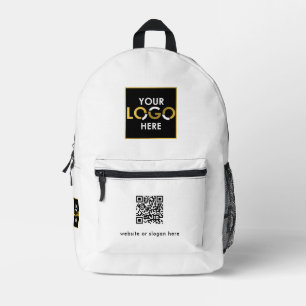 Zakelijk Uw Logo QR Code Tekst Promotie Wit Bedrukte Rugzak