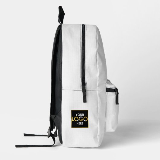 Zakelijk Uw Logo QR Code Tekst Promotie Wit Bedrukte Rugzak (Links)