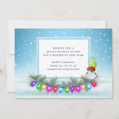 Zakelijk Vrolijk en Helder Vrolijk Feestdagenkaart (Achterkant)