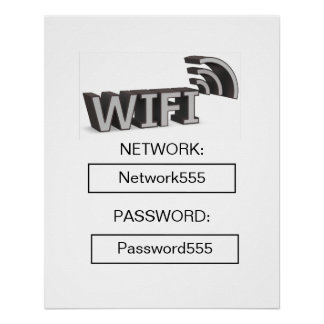 Zakelijk Wifi Modern Wachtwoord  Perfect Poster
