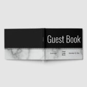 Zakelijk zwart en faux marmer uw Logo hier Gastenboek (Volledig)