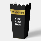 Zakelijk Zwart en Goud Uw Logo Hier Movie Night Bedankdoosjes (Achterkant)