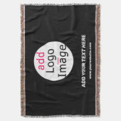 Zakelijk  zwart, minimaal deken (Voorkant Verticaal)