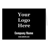 Zakelijk Zwart & Wit Bedrijfsnaam Logo Note Kaart (Voorkant Horizontaal)