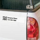 Zakelijk Zwart-wit QR Code Tekst Telefoonnummer Bumpersticker (Op Truck)