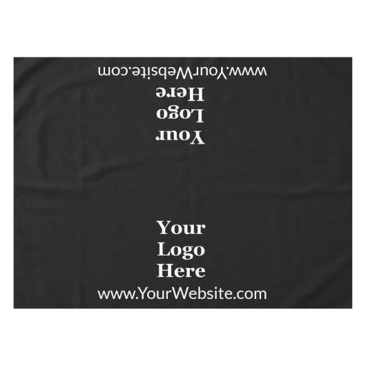 Zakelijk Zwart-wit Website Tekst Bedrijf Logo Tafelkleed (Voorkant (Horizontaal))