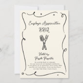 Zakelijke BBQ-partij voor waardering van werknemer Kaart (Voorkant)