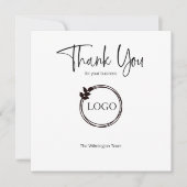 Zakelijke bedankkaart gepersonaliseerd met Logo (Voorkant)