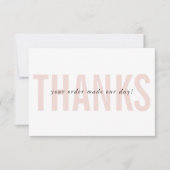 ZAKELIJKE BEDANKT modern minimal order insert roze (Voorkant)