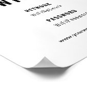 Zakelijke bedrijfs corporatieve WiFi zwart en wit Poster (Hoek)