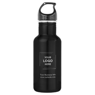 Zakelijke Bedrijven Minimalistisch Zwart Bedrijfsl Waterfles