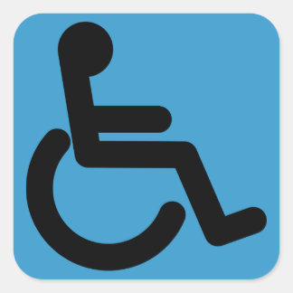 Zakelijke benodigdheden Handicap Toegankelijke Sti Vierkante Sticker