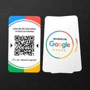 Zakelijke beoordelingslink Google 5 sterren beoord Visitekaartje
